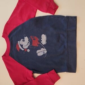 Disney Mickey Mouse Santa Holiday Christmas Sweatshirt small